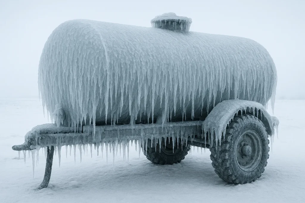 باز کردن یخ تانکر آب