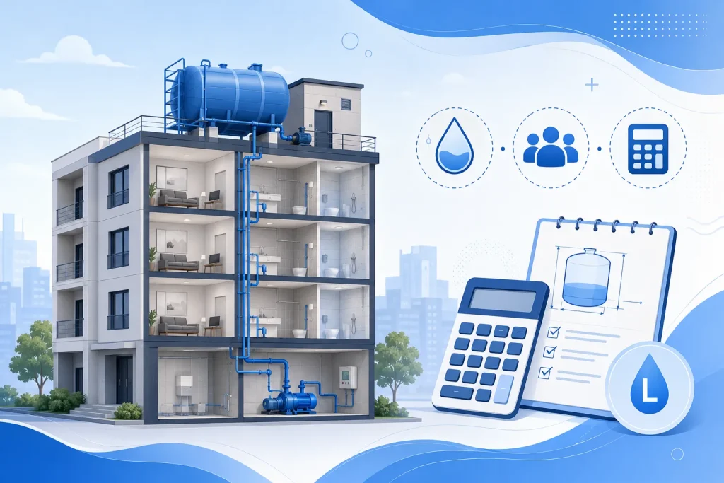 ظرفیت تانکر ساختمان چقدر باشد؟